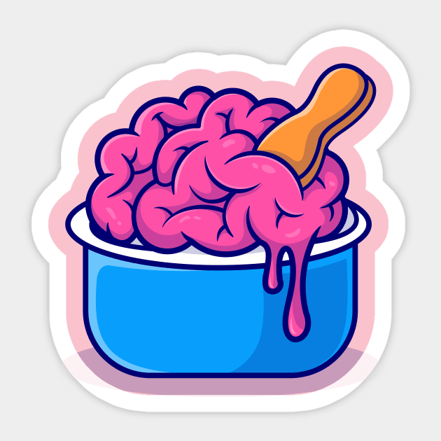 Brain Ice Cream Cup Cartoon Sticker by Catalyst Labs